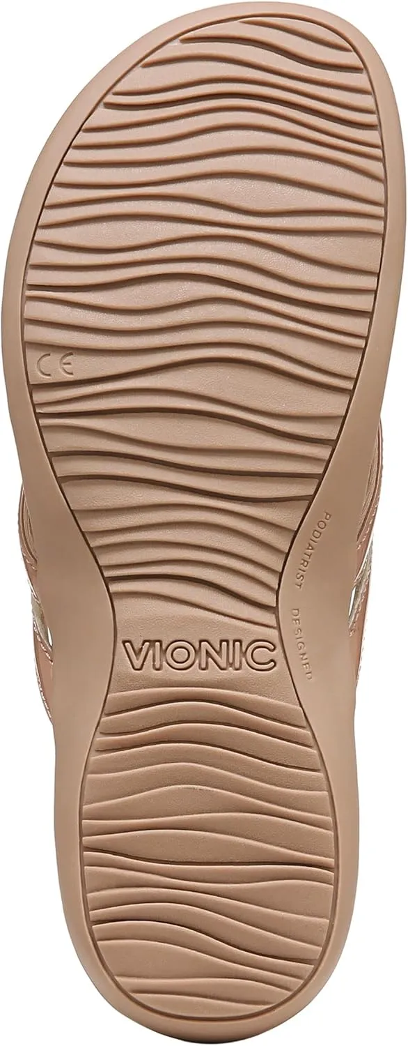 Vionic Women's Rest Bella X Flip Flop-Comfotable Slide On Toe Posts Sandals with Orthotic Insole Arch Support, Medium and Wide Widths, Sizes 5-11, Women's Sandals