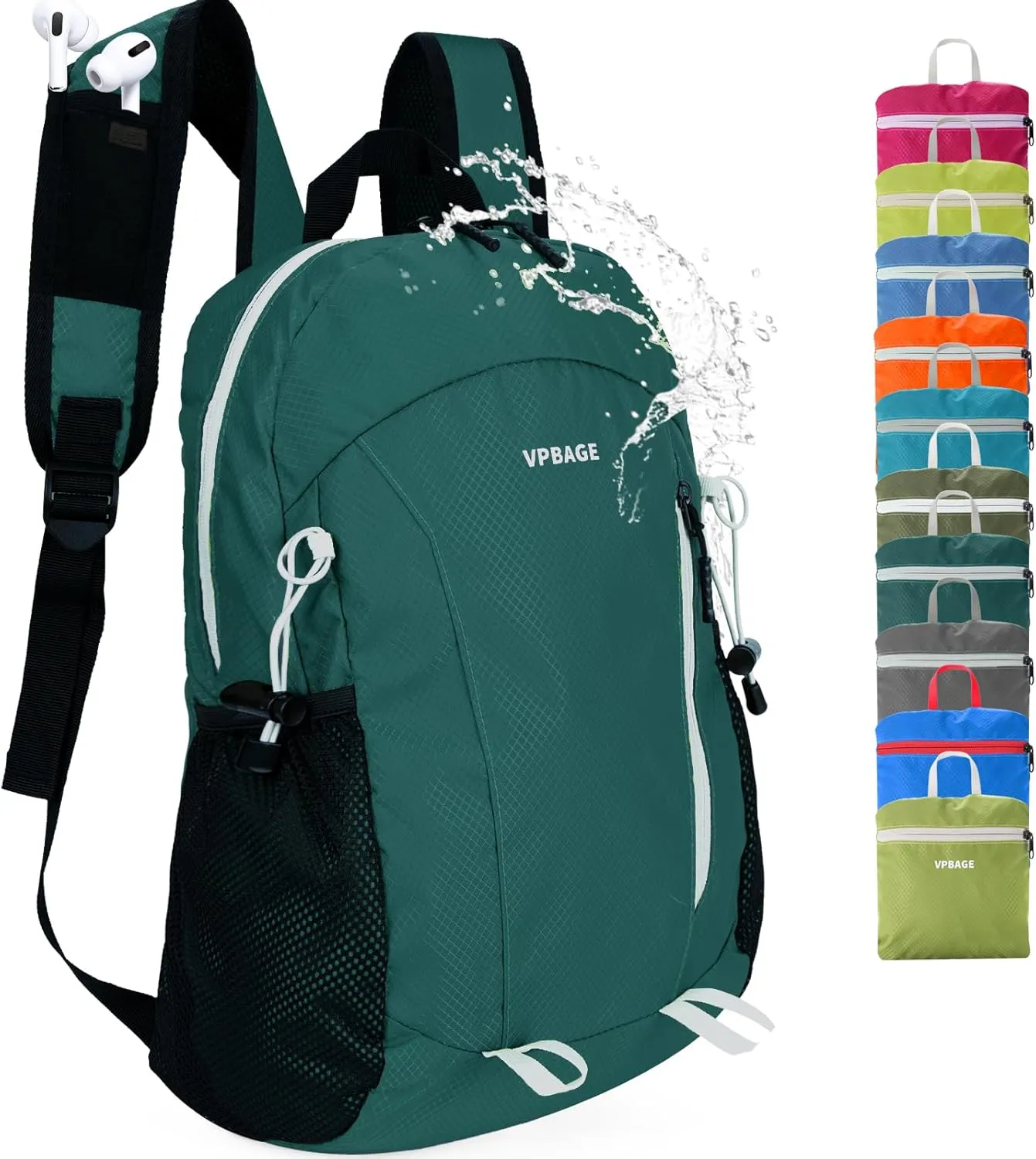 VPBAGE 15L Water-resistant Daypack: Lightweight & Durable