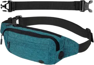 Waist Bag Pouch Bum Belt Bag Shoulder Crossbody Chest Bag Pocket Sport Jogging Hiking Hiker Fit For MAN Woman(Teal Blue)