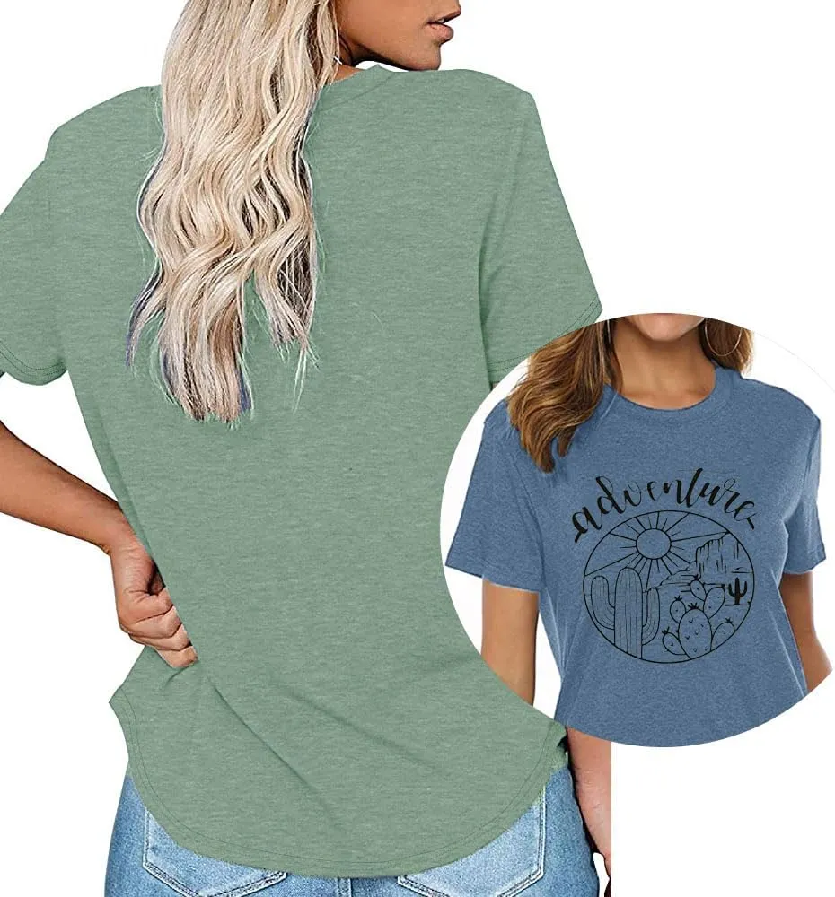 Women Mountain Adventure Workout Tanks Hiking Camping Graphic Athletic Sleeveless Funny Tee Tops