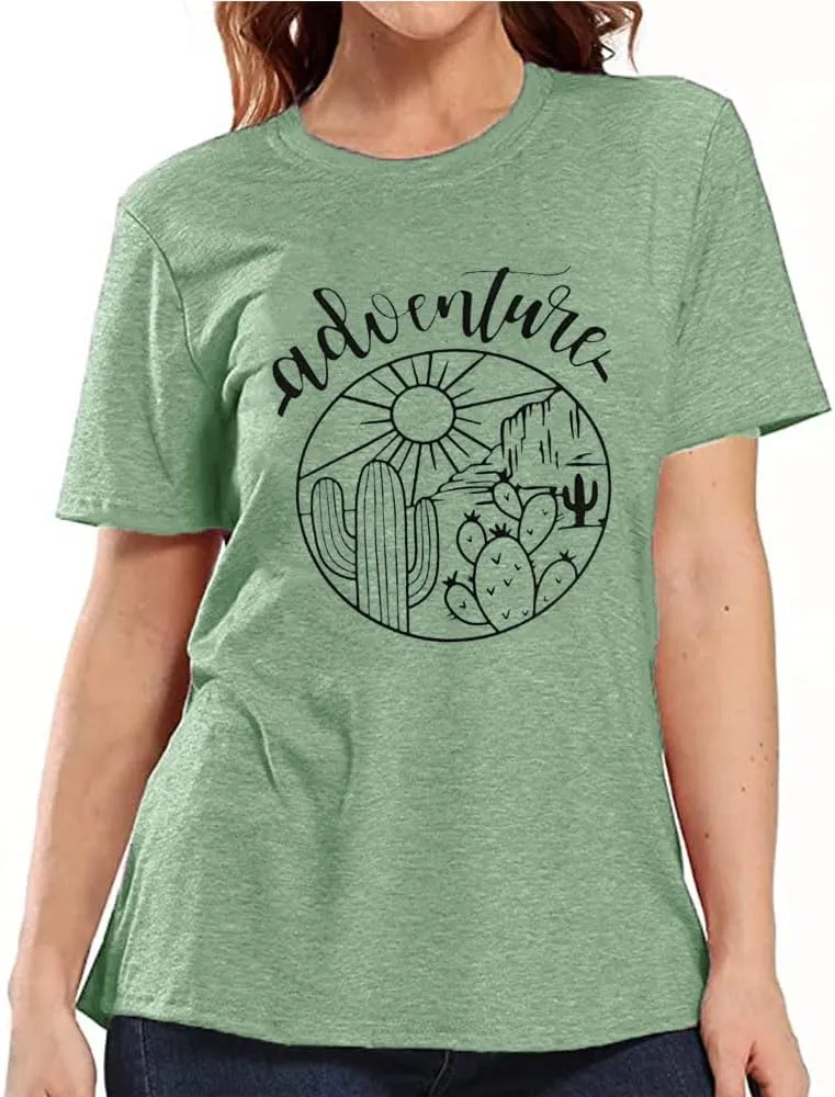 Women Mountain Adventure Workout Tanks Hiking Camping Graphic Athletic Sleeveless Funny Tee Tops