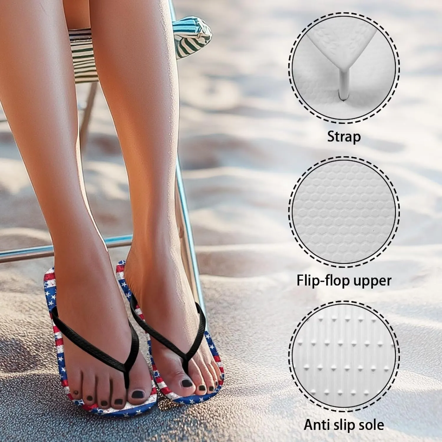 Womens Flip Flops Comfortable Walking Thong Sandals with Arch Support Slip On Shower Shoes Indoor Outdoor for Summer
