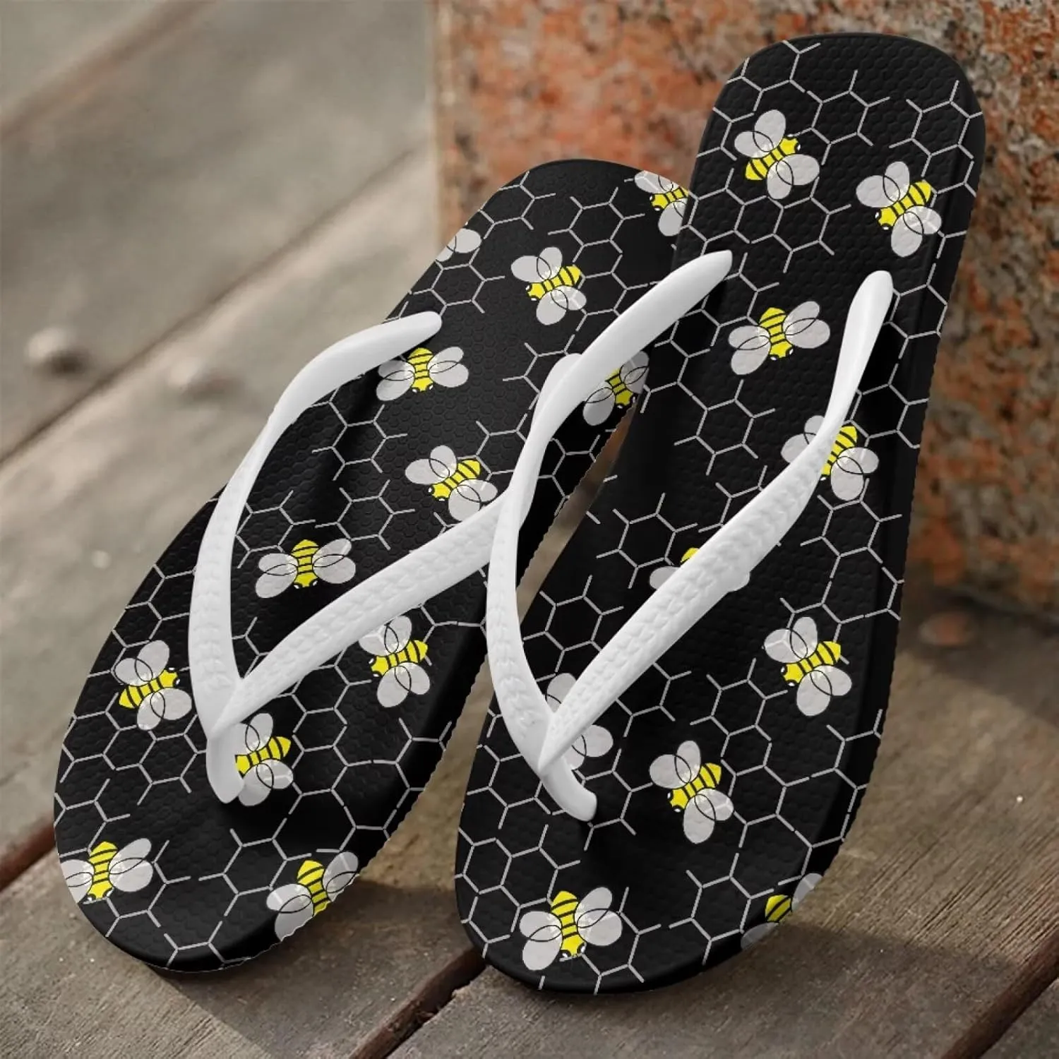 Womens Flip Flops Ladies Non Slip Sandals Lightweight Stylish Shower Shoes Yoga Mat for Summer