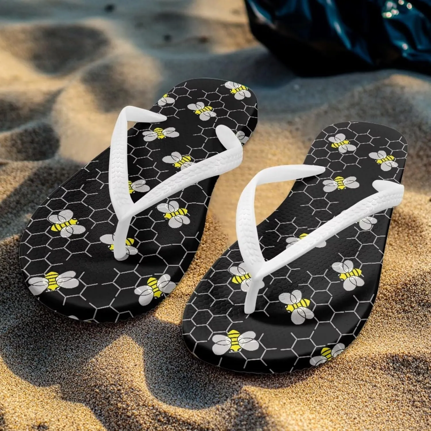 Womens Flip Flops Ladies Non Slip Sandals Lightweight Stylish Shower Shoes Yoga Mat for Summer