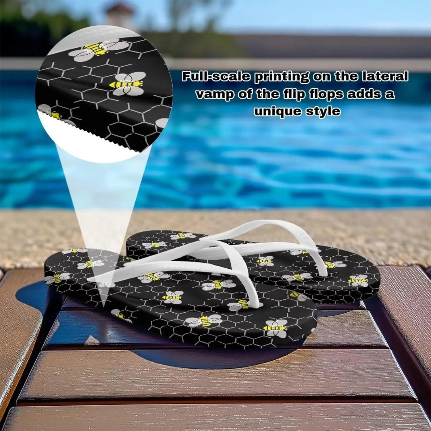Womens Flip Flops Ladies Non Slip Sandals Lightweight Stylish Shower Shoes Yoga Mat for Summer