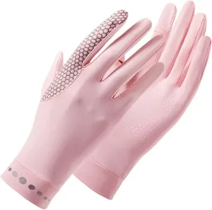 Women's Gloves Spring and Outdoor Riding Breathable Hand Guard Ice Silk Dew Finger Coolness