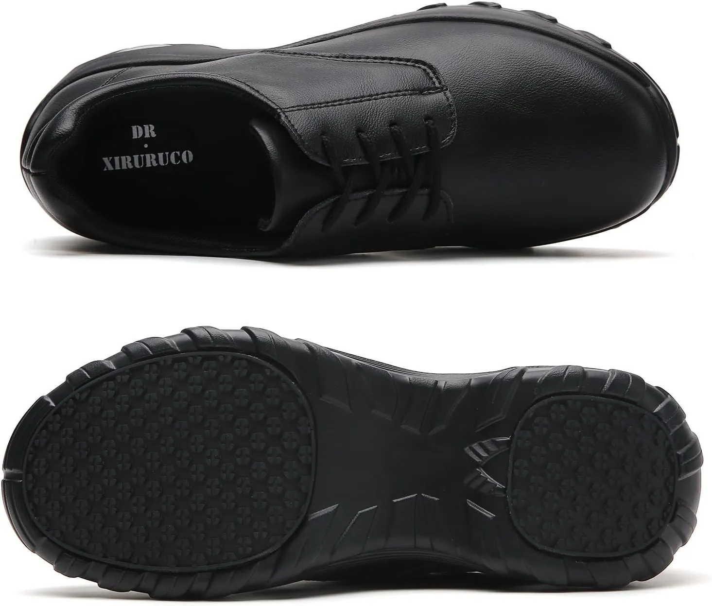 Womens Lightweight Nursing Shoes Slip Resistant Faux Leather Lace Up Comfortable Oxford Work Shoes