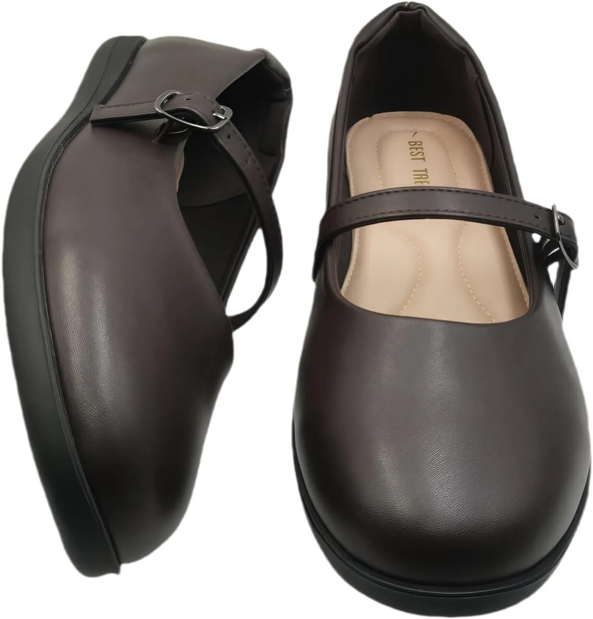 Women's Mary Jane Shoes - Classic Brown Oxford Style for Women Comfortable & Stylish Womens Mary Jane Shoes for Everyday Wear，Work & Student Shoe