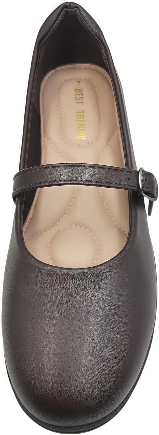 Women's Mary Jane Shoes - Classic Brown Oxford Style for Women Comfortable & Stylish Womens Mary Jane Shoes for Everyday Wear，Work & Student Shoe