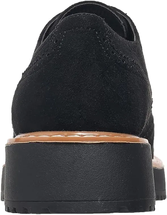 Women's Oxfords Classic Lace Up Vintage Round Toe Platform Casual Wingtip Brogues Low Heel Dress Shoes