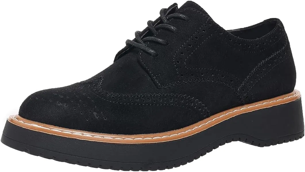 Women's Oxfords Classic Lace Up Vintage Round Toe Platform Casual Wingtip Brogues Low Heel Dress Shoes