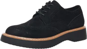 Women's Oxfords Classic Lace Up Vintage Round Toe Platform Casual Wingtip Brogues Low Heel Dress Shoes