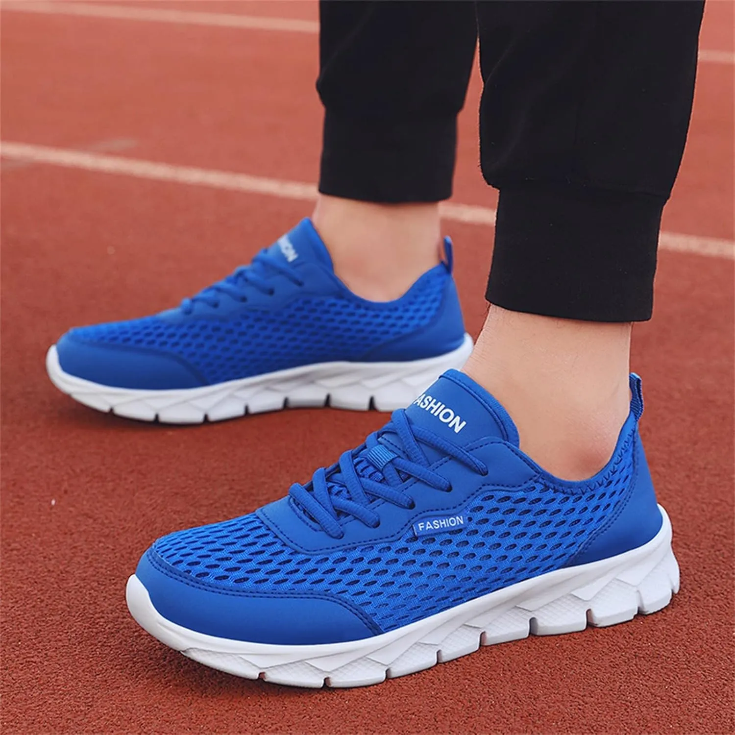 Womens Sneakers Air Cushion Running Shoes Lace Up Tennis Shoes Men Mesh Breathable Men's Casual Shoes Fashion Sneakers Platform Tennis Shoe Cross Trainer Shoe