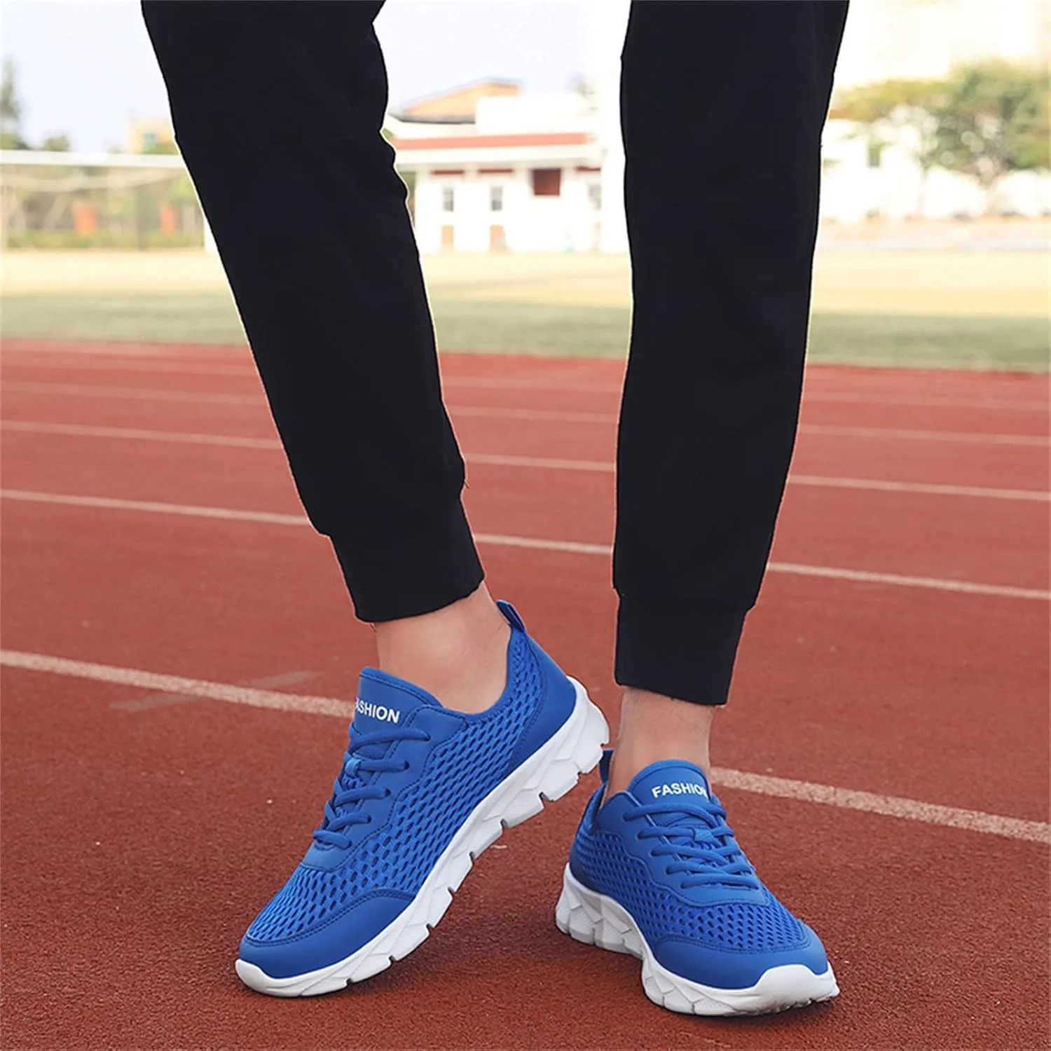 Womens Sneakers Air Cushion Running Shoes Lace Up Tennis Shoes Men Mesh Breathable Men's Casual Shoes Fashion Sneakers Platform Tennis Shoe Cross Trainer Shoe