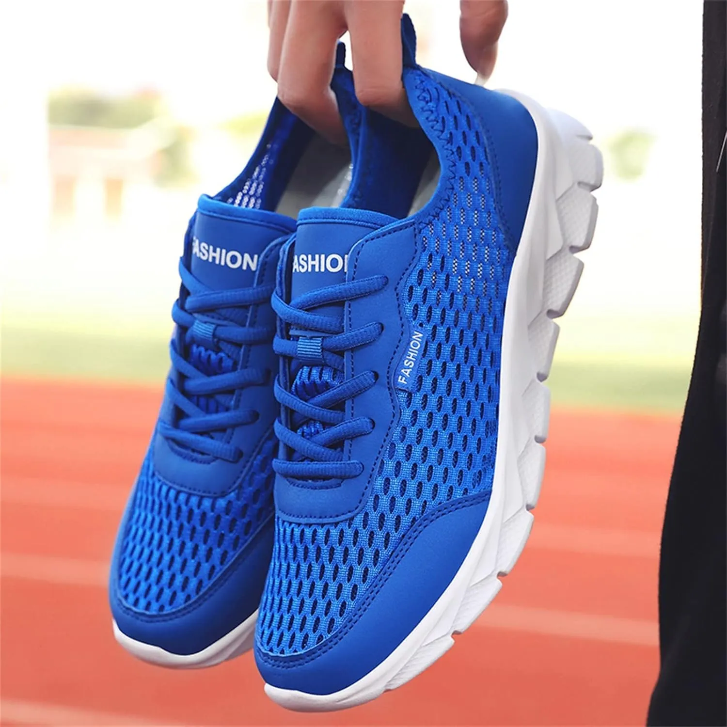 Womens Sneakers Air Cushion Running Shoes Lace Up Tennis Shoes Men Mesh Breathable Men's Casual Shoes Fashion Sneakers Platform Tennis Shoe Cross Trainer Shoe