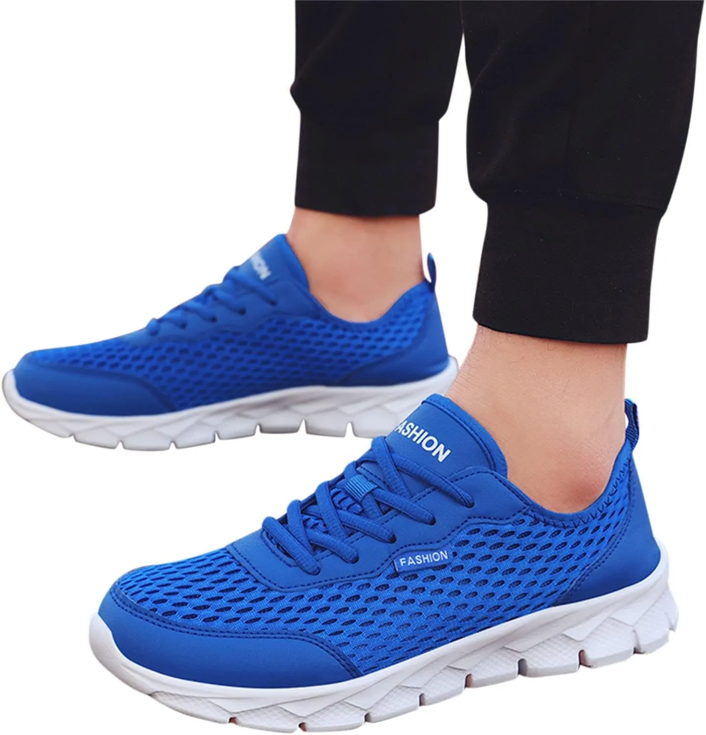 Womens Sneakers Air Cushion Running Shoes Lace Up Tennis Shoes Men Mesh Breathable Men's Casual Shoes Fashion Sneakers Platform Tennis Shoe Cross Trainer Shoe