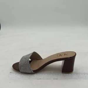 Womens Sparkly Sandals Rhinestone Flip Flop Shoes for Women,Chunky Heel Sandals