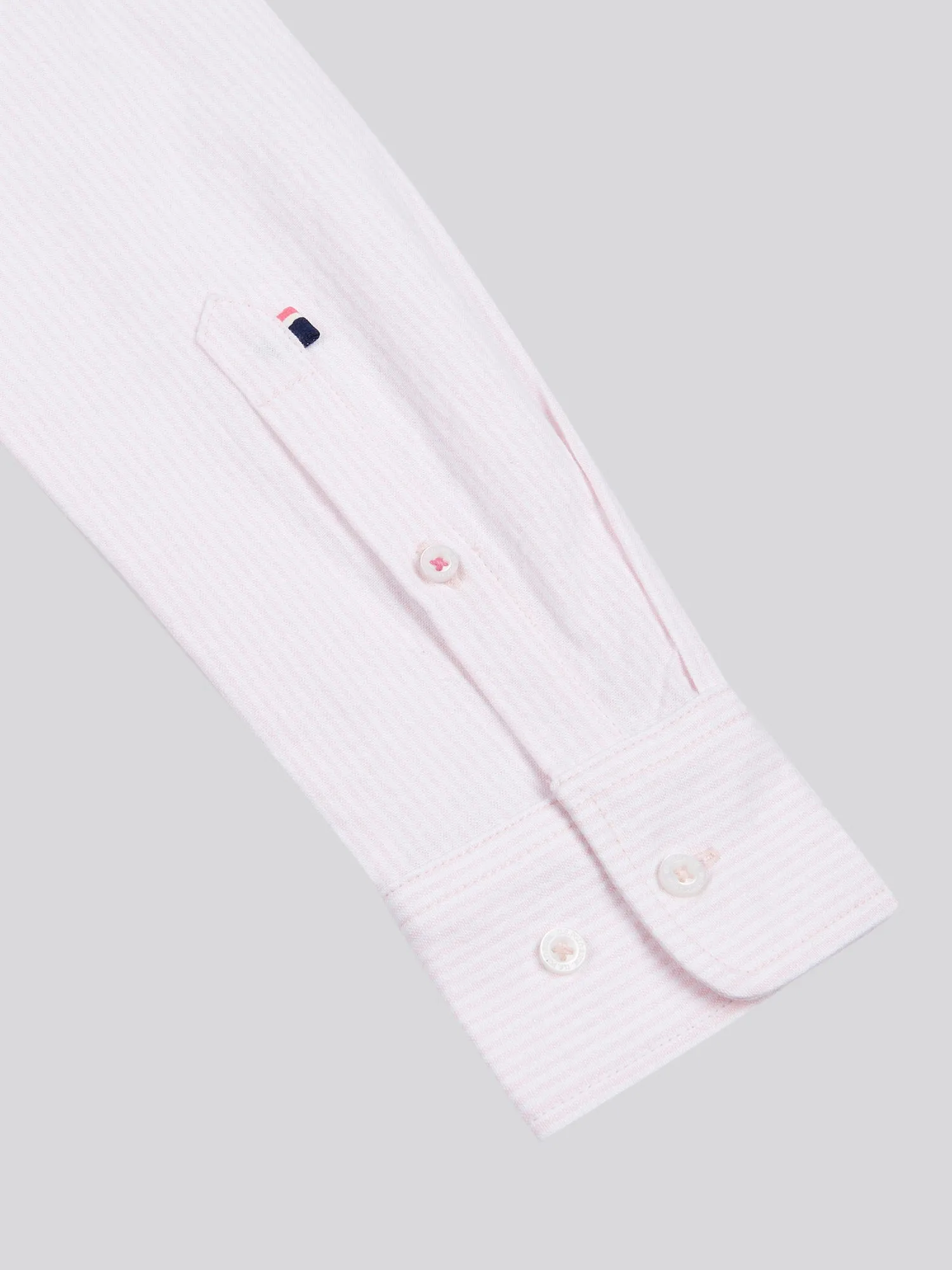 Womens Stripe Stretch Classic Fit Oxford Shirt in Crystal Rose