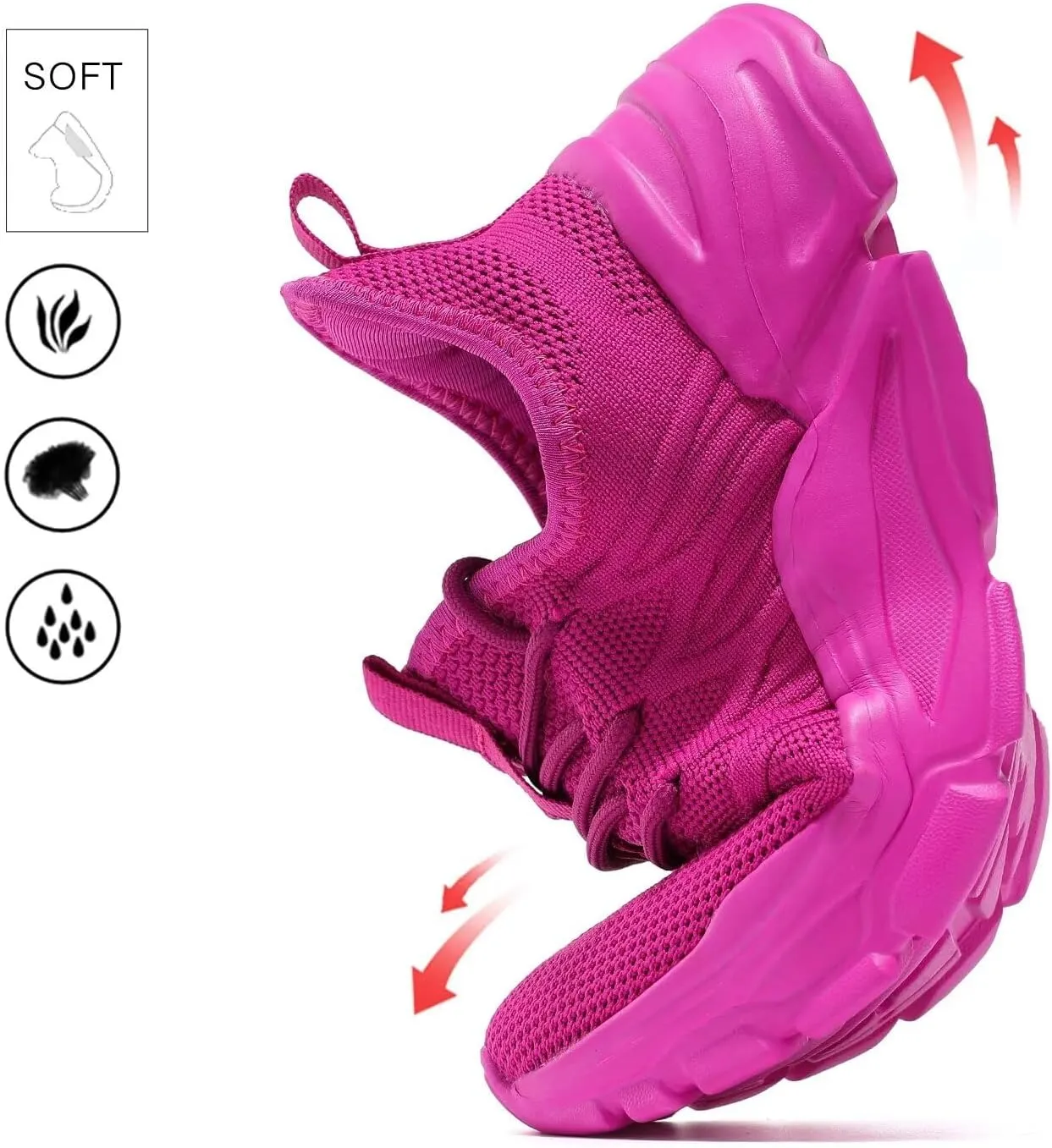 Women's Walking Shoes Lightweight Breathable Mesh Upper Casual Jogging Shoes Ladies Tennis Shoes Workout Footwear Non-Slip Gym Sneakers for Women