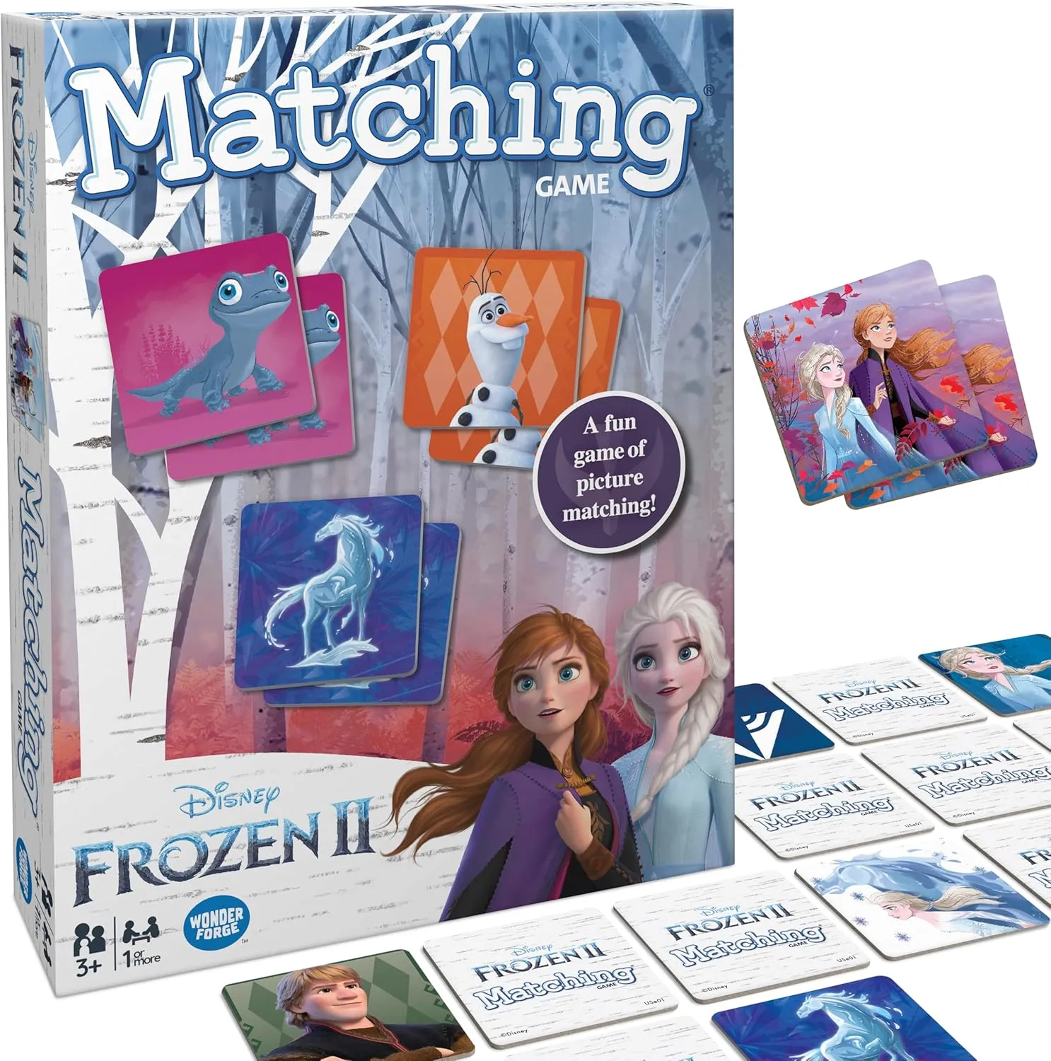 Wonder Forge Disney Frozen 2 Matching Game | Build Focus and Memory with Elsa, Anna, and Olaf | Fun and Engaging Activity for Kids Ages 3 