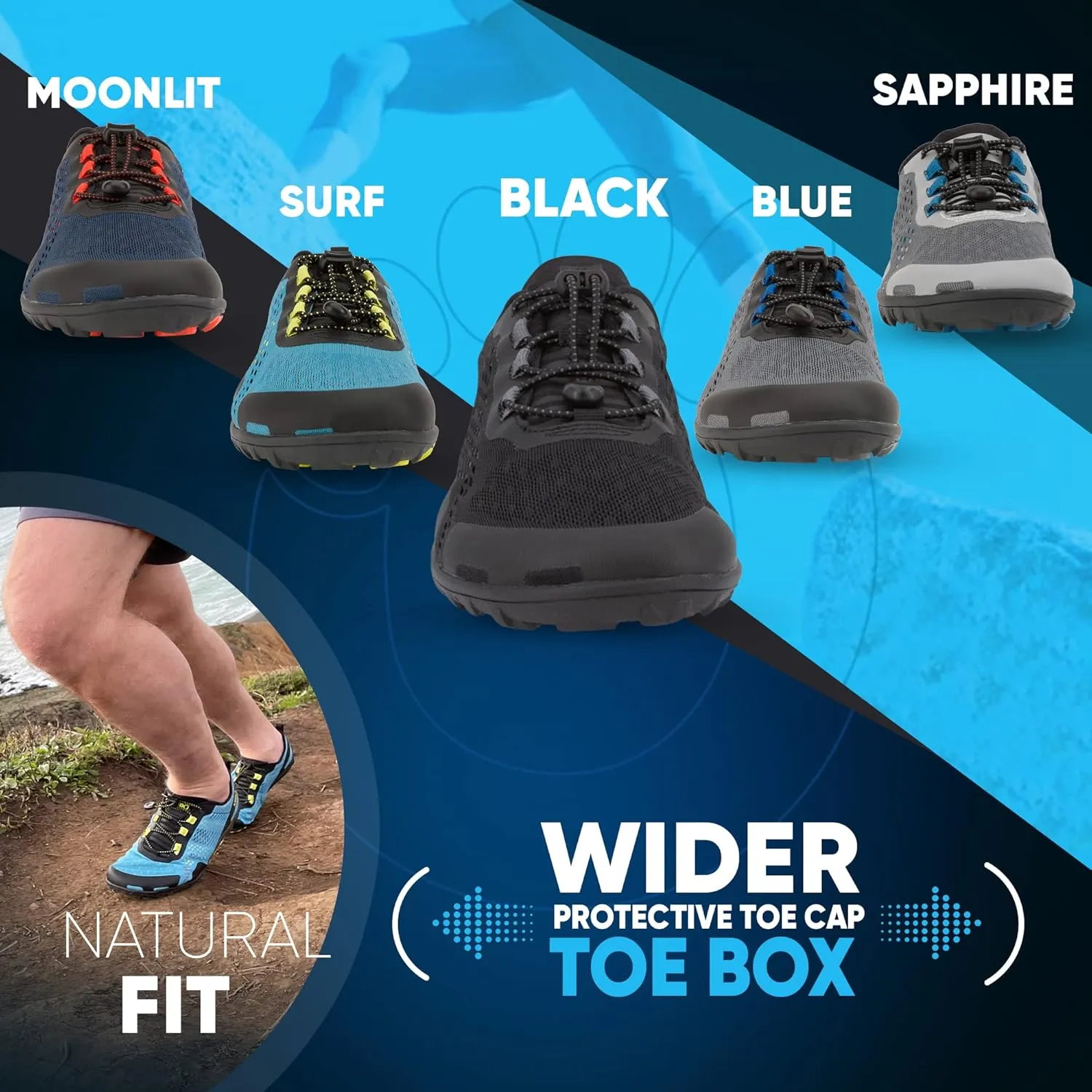 Xero Shoes Barefoot Water Shoes for Men | Aqua X Sport Men's Water Shoes | Wide Toe Box, Zero Drop Heel, Minimalist for Beach, Hiking, Running