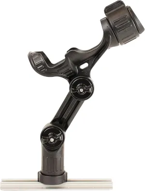 YakAttack Omega Pro Rod Holder | Track Mount Fishing Rod Holder for Kayak & Boat | Secure & Adjustable LockNLoad System | Compatible with Spinning, Casting, Fly Reels | Kayak Track Mount Accessories