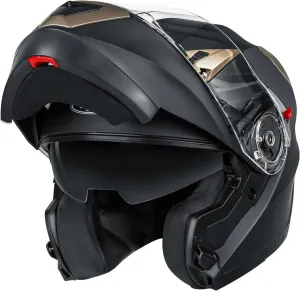 YEMA Modular Motorcycle Helmets, DOT Approved Full Face Motorcycle Helmet with Flip Up Dual Visor, Helmets for Adults Motorcycle Men Women Helmets for Street Scooter ATV E-Bike - YM-925