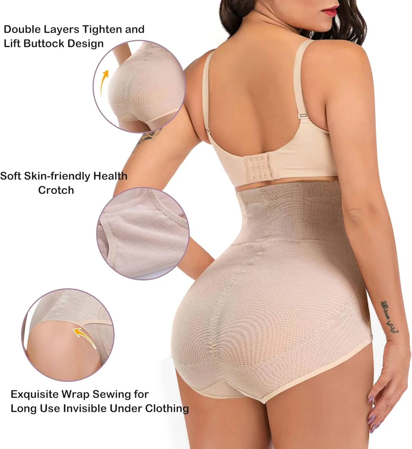 YERKOAD Tummy Control Panties for Women Shapewear Butt Lifter Short High Waist Trainer Corset Slimming Body Shaper Underwear