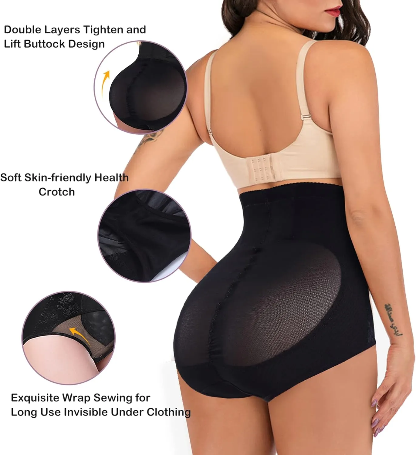 YERKOAD Tummy Control Panties for Women Shapewear Butt Lifter Short High Waist Trainer Corset Slimming Body Shaper Underwear