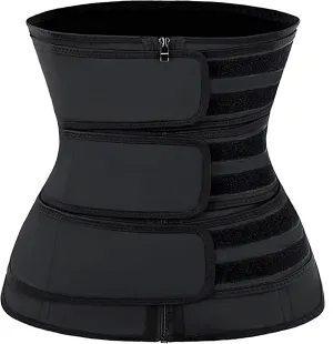YIANNA Waist Trainer for Women Latex Underbust Double Training Belt Tummy Control Waist Cincher Sport Girdle