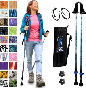 York Nordic Motivator Walking Poles for Balance and Rehab - Patented Stability Grips - Lightweight, Adjustable, and Collapsible - 2 Pieces Adjustable w/flip Locks - Heights 4'6" up to 6'2" - 230 lbs