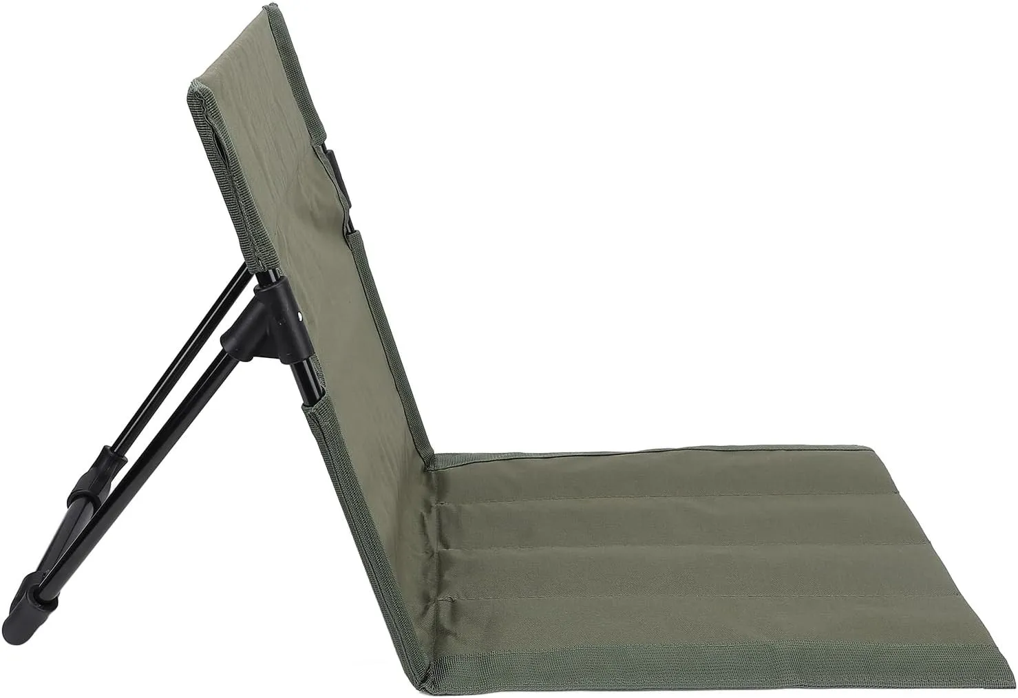 Yosoo Beach Floor Chair Adjustable Back Support Lightweight Portable Camping Chair Breathable Folding Floor Chair Outdoor Fishing Picnic (Green)