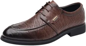 YZABEL Men's Classic Formal Work Business Shoes, Pointed Toe Lace Up Low Top Oxfords Dress Shoes, Lightweight Comfortable for Walking Outdoor Driving