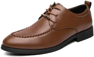 YZABEL Men's Classic Pointed Toe Lace Up Oxford Shoes, Breathable Stylish Business Casual Shoes, Rubber Non-Slip for Daily Commuting Activity