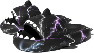 Zureto Shark Slides Slippers, Novelty Cloud Shark Slippers, Anti-Slip Quick Drying Shark Sliders, EVA Starlight Shark